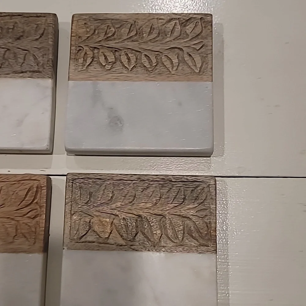 Charcuterie serving board and coasters NWOT